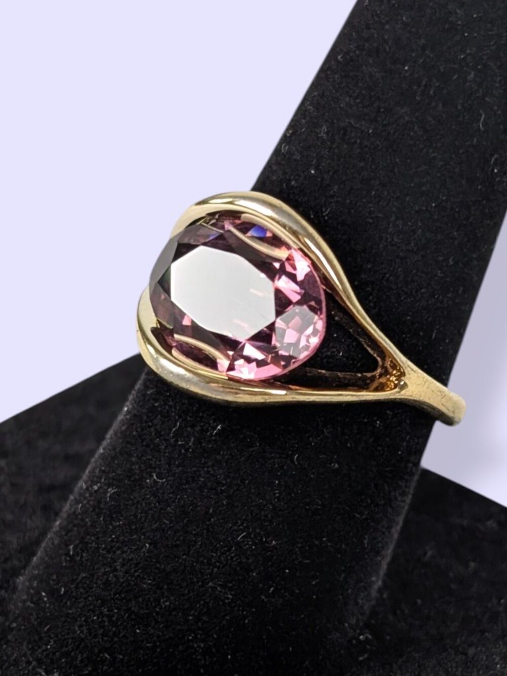 Vintage Joseph Esposito 14KTGE Purple Stone Ring - Picture 2 of 8